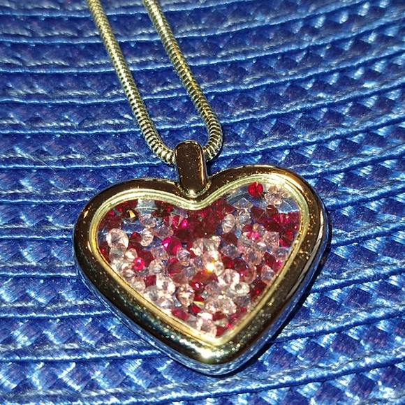 Swarovski 17 in adjustable pink crystals and clear - Picture 4 of 4